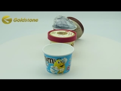 Copos de papel de sorvete de folha de ouro sustentável de qualidade alimentar Copos de papel reciclado 3,5 oz