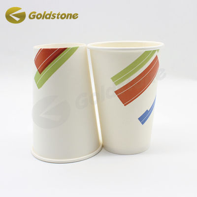 Copos de papel de parede em relevo Copos de leite de papel de 12 oz Copos de papel de papel sustentáveis