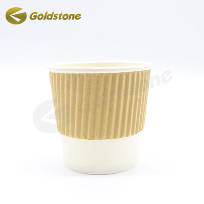 220 ml 270 ml Copo de Papel de Parede Ripple Grau Alimentar Kraft Copas Ripple