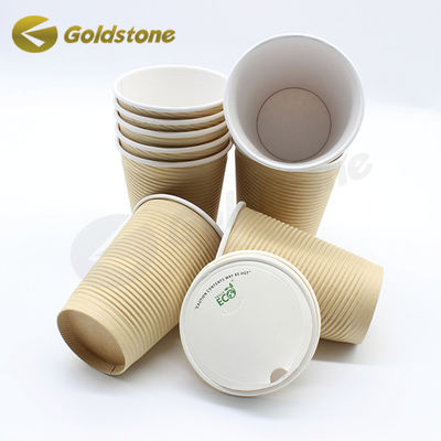 Taça de papel de parede em relevo Taça de papel compostável Logotipo personalizado para embalagens de alimentos