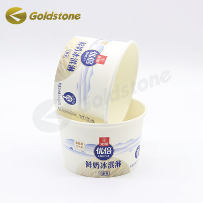 Taças descartáveis personalizadas recicláveis de parede única 6 oz Taças de sorvete de papel Odm