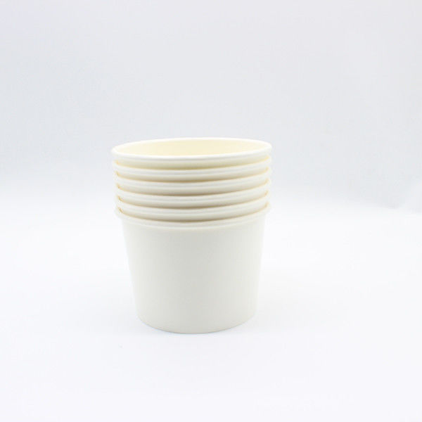 Taça de papel branco descartável reciclado reduz resíduos 260 18PE 1