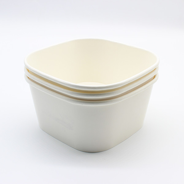 FDA Quadrado Eco-friendly Takeaway Recipientes de alimentos Personalização Embalagem de alimentos Caixa de papel quadrada 3