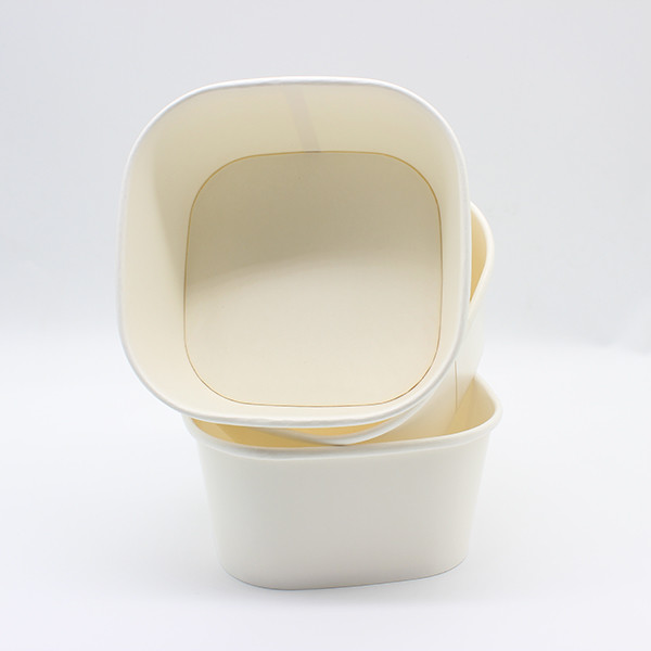 FDA Quadrado Eco-friendly Takeaway Recipientes de alimentos Personalização Embalagem de alimentos Caixa de papel quadrada 2