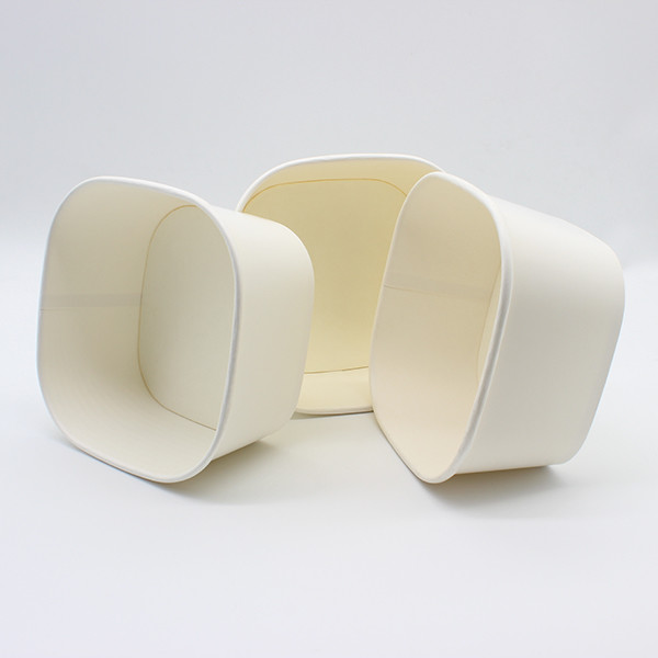 FDA Quadrado Eco-friendly Takeaway Recipientes de alimentos Personalização Embalagem de alimentos Caixa de papel quadrada 0