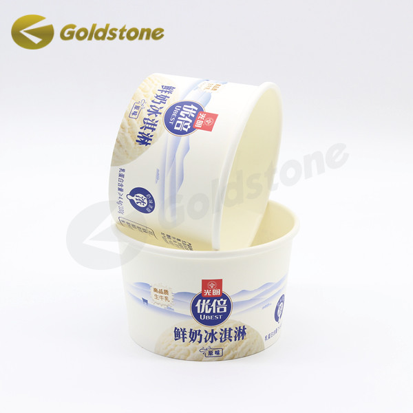 Saúde Estilo Colorido Pequenos copos de Papel de Sorvete 8 Oz Copos de Sorvete Branco 0