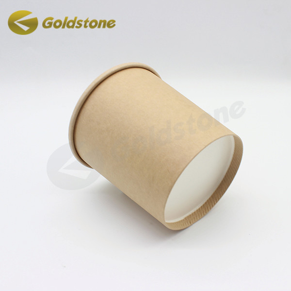 8oz Copo de Bebidas Frias Copo de Papel de Iogurte Copo de Papel Kraft de Tamanho Personalizado 0
